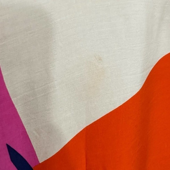 Multi color Geo Print Tie Neck Batwing Sleeve split oversize Cover Up kaftan - Picture 8 of 9